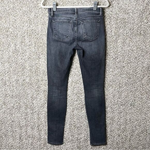J Brand Gray Nemesis Mid-Rise Distressed Knee Super Skinny Stretch Jeans 27 - Picture 5 of 8